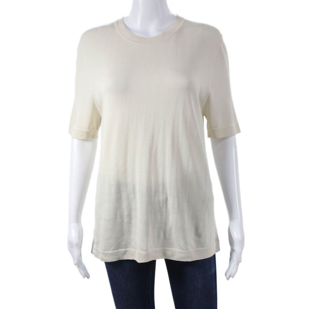 Christian Wijnants Womens Pullover Crew Neck Short Sleeve Beige Size XS